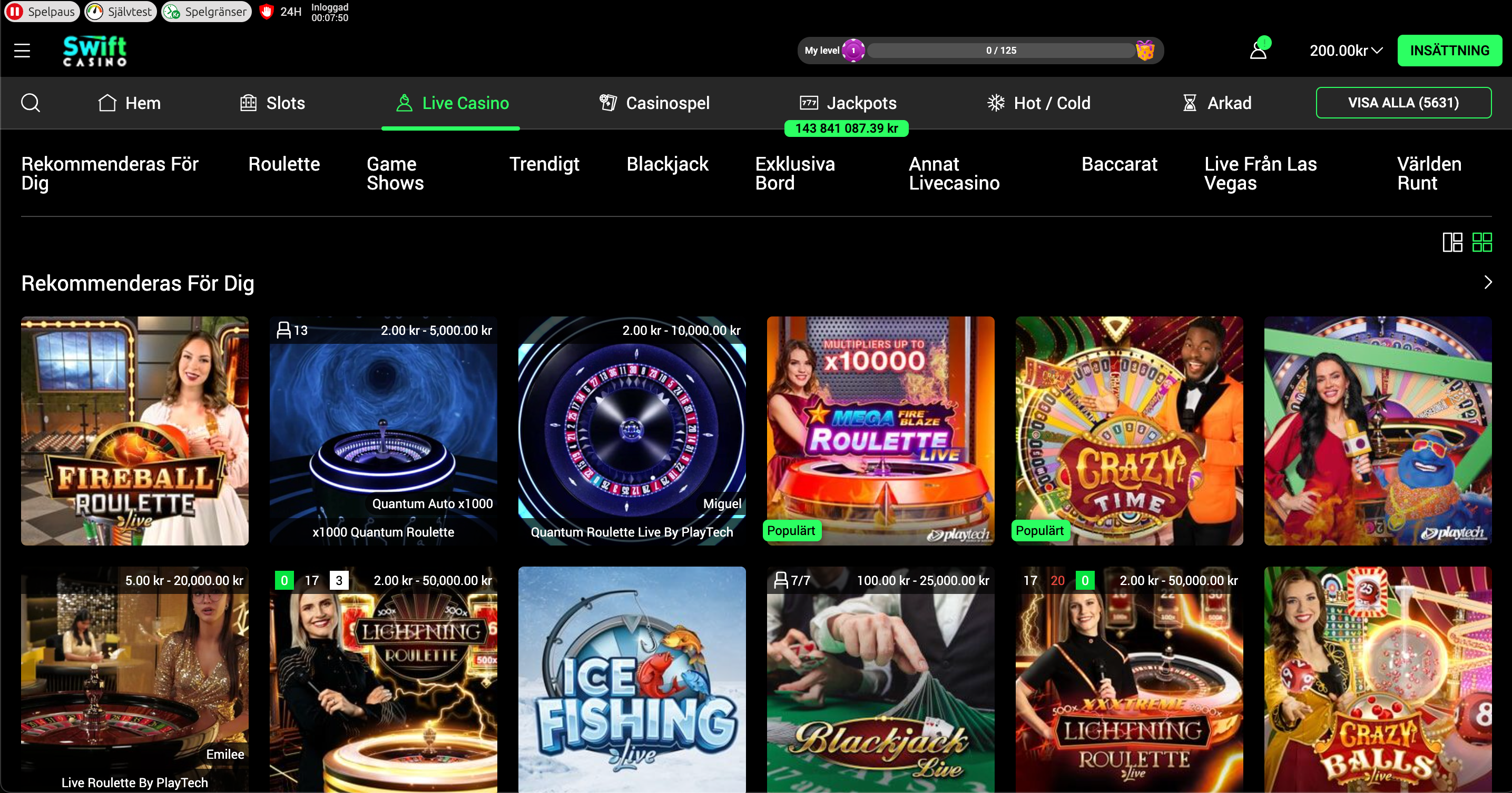 Swift casino live casino