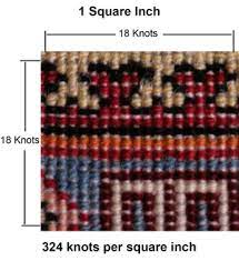knot count used to value Persian rugs.