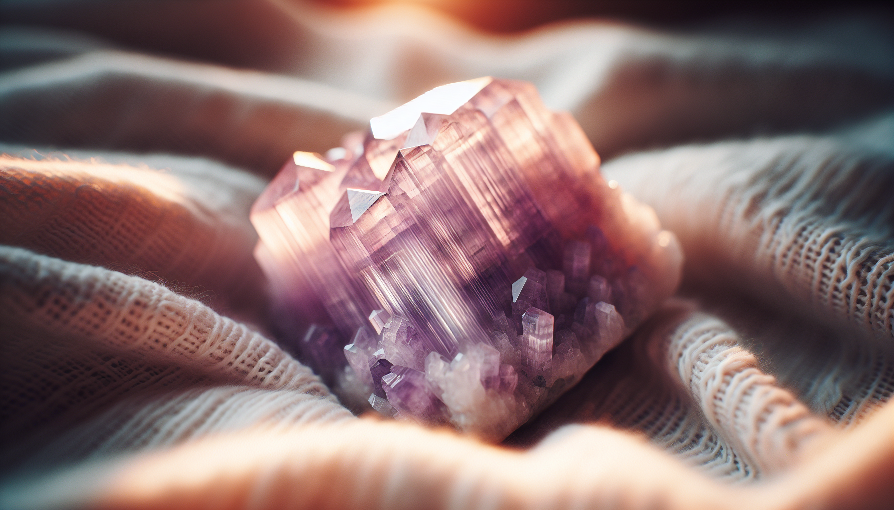 Lepidolite crystal for stress relief