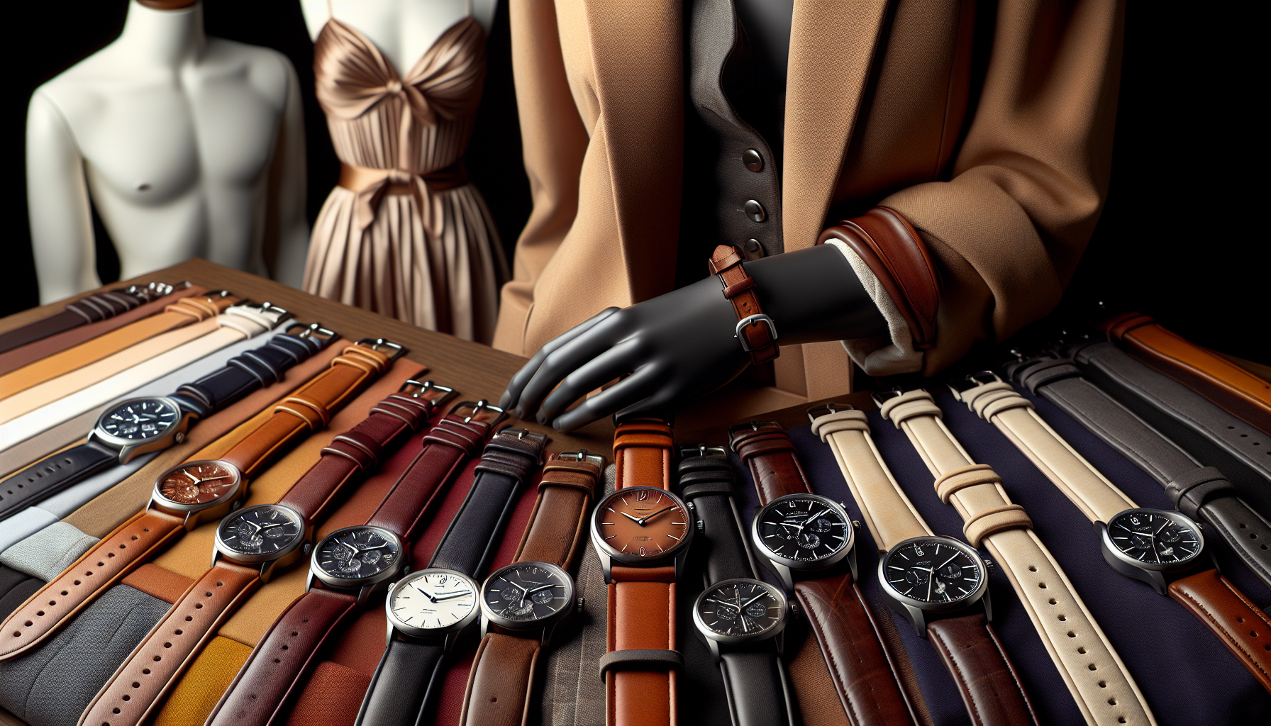 Pairing leather watch bands with different outfits for timeless elegance