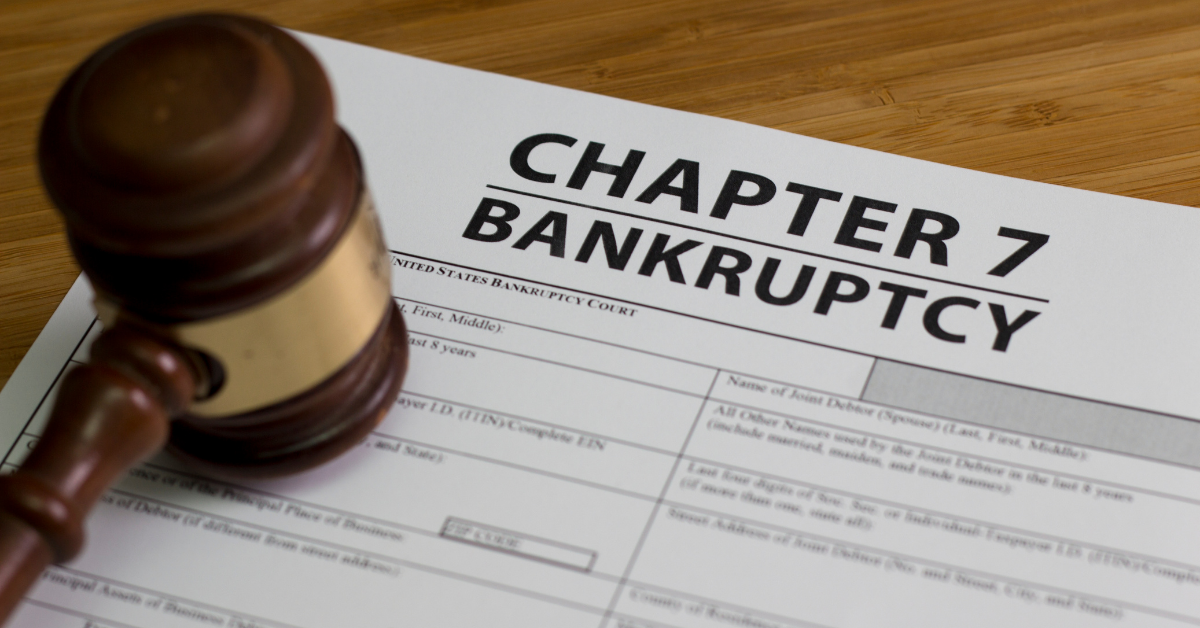 Image of Chapter 7 bankruptcy forms.