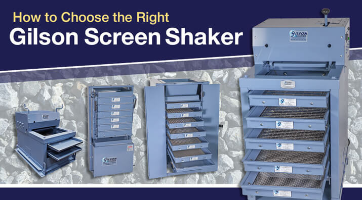 A Gilson Shaker machine with a deck designed to allow for a variety of materials to be quickly screened