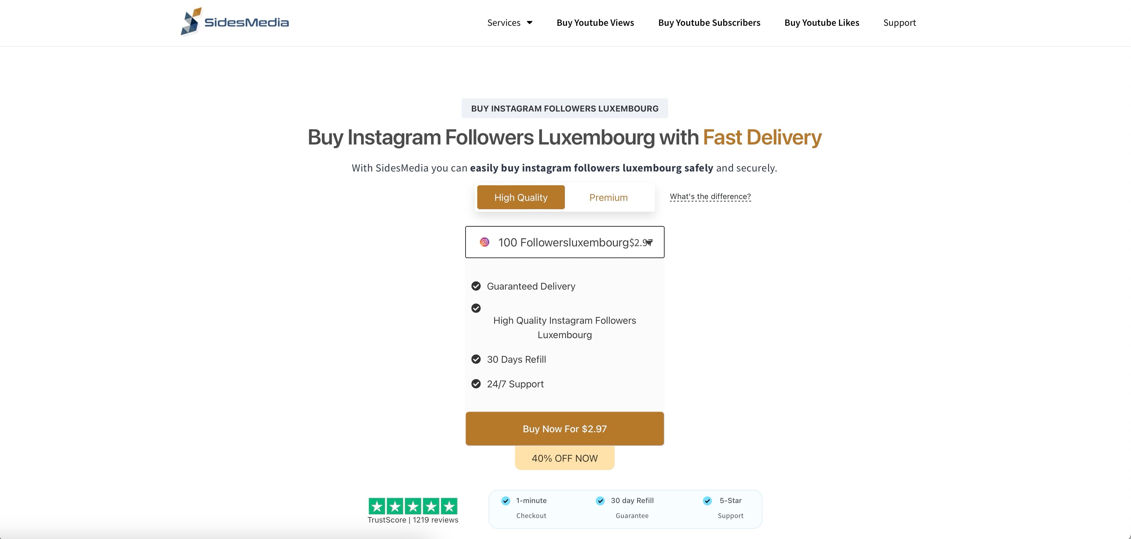 sidesmedia buy instagram followers luxembourg page