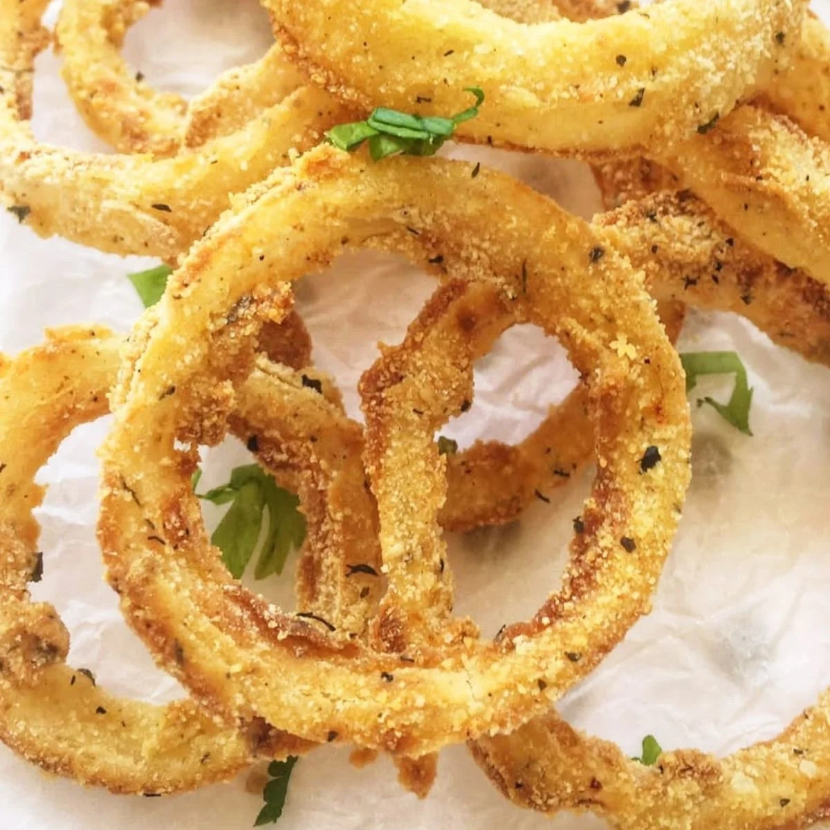 25 Low Fat Vegan Recipes, Air Fryer Onion Rings