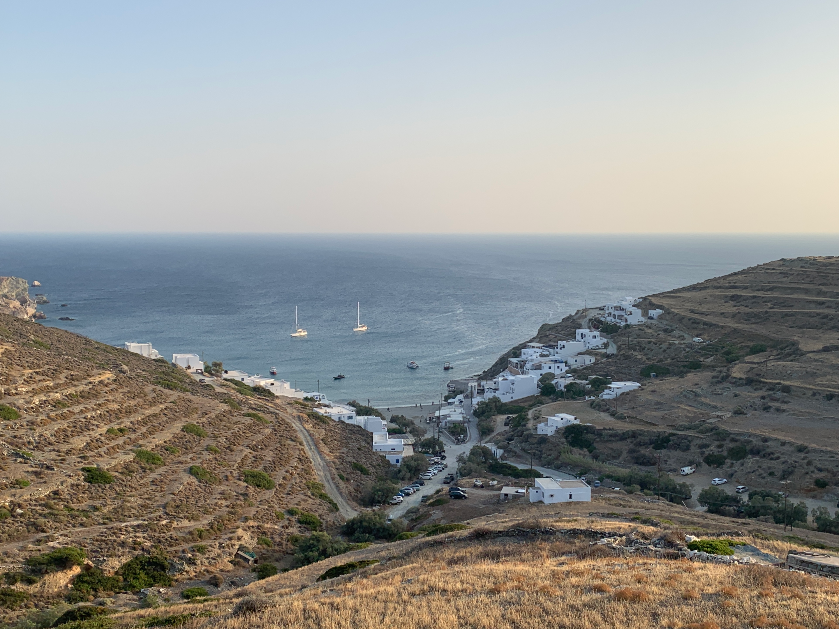 Folegandros Travel Guide 2023 31 View towards Agali beach from the no.3 trail Chora-Agali
