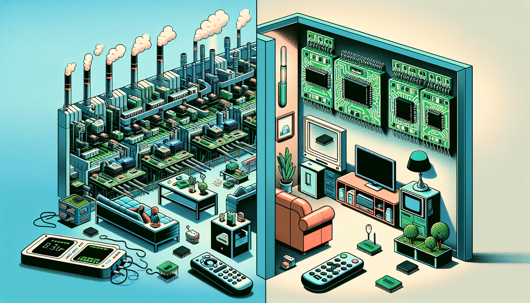 Illustration of industrial and consumer applications of 8-bit microcontrollers