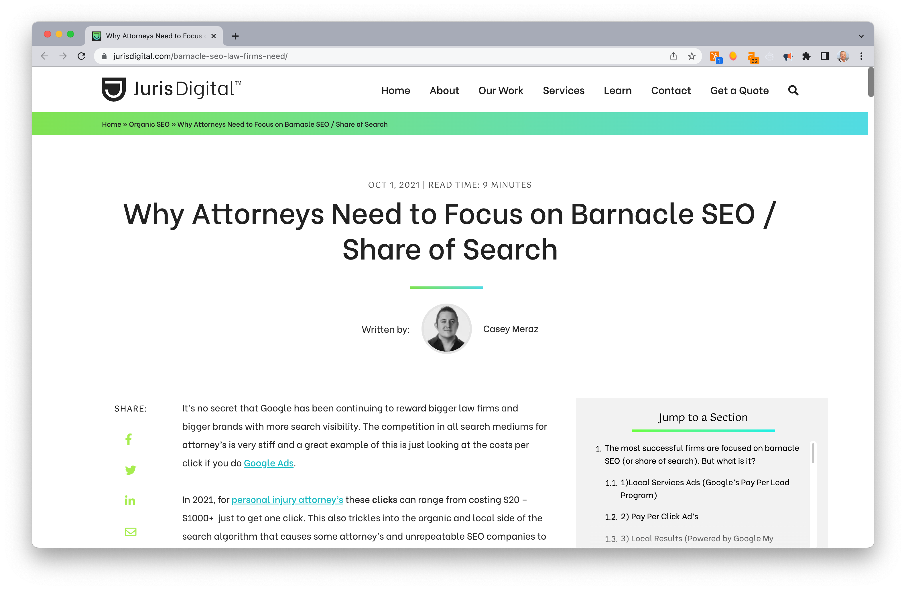 Screen Shot: Barnacle SEO: Why Law Firms Need It