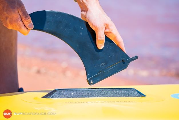 paddling style multiple fins,larger fin surface area straight line,longer fin not good for shallow water,inflatable stand fin base fit tightly and screw till more resistance
