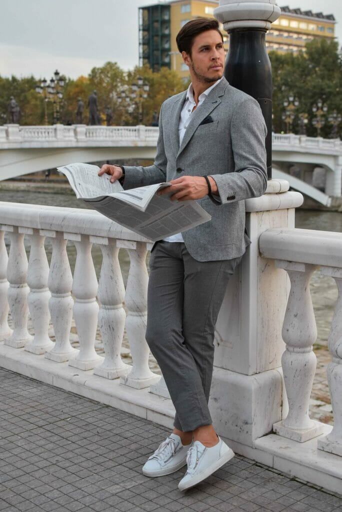 Matching Grey Shoes and Pants