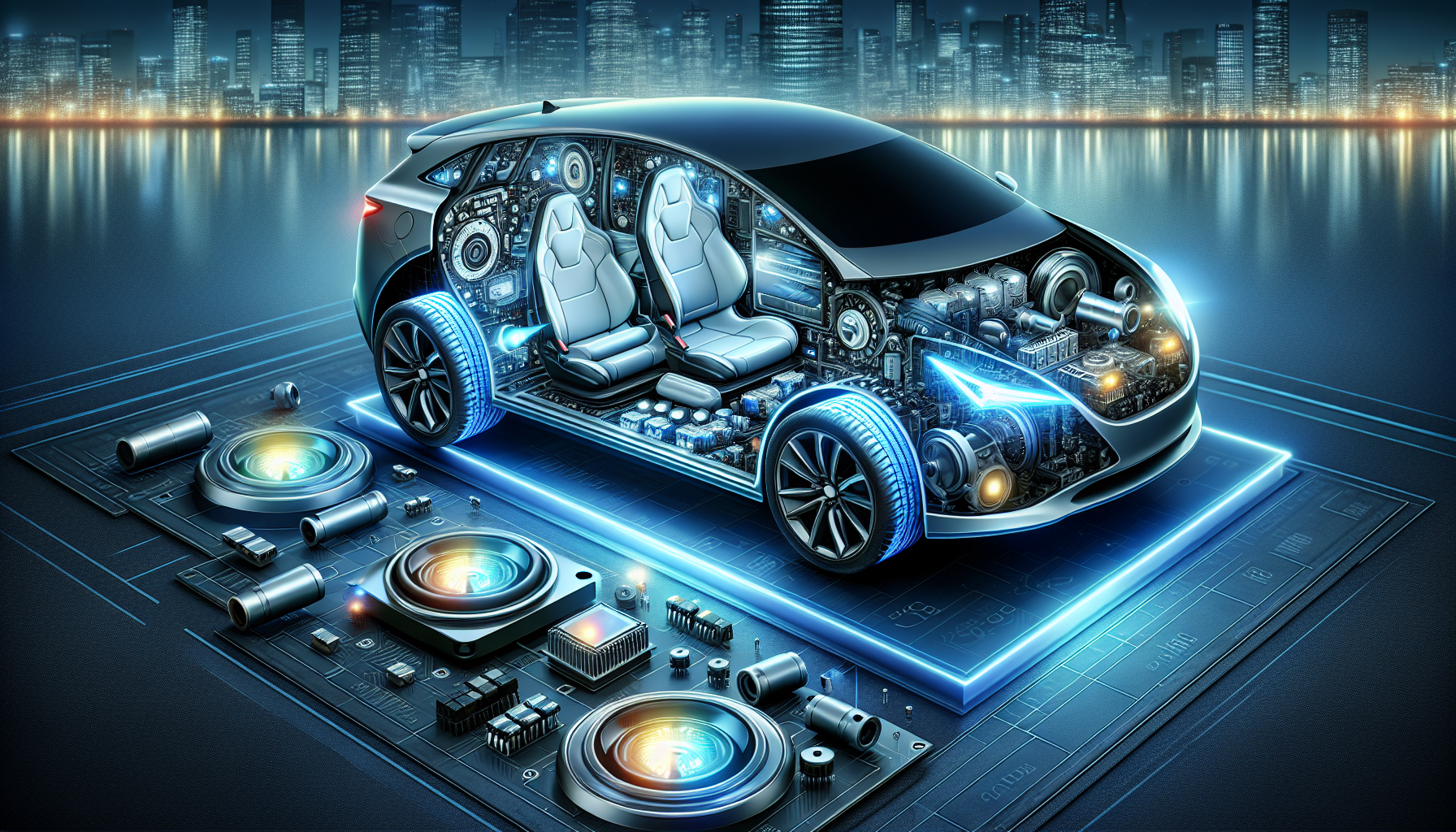 Illustration of innovative diode applications in modern vehicles