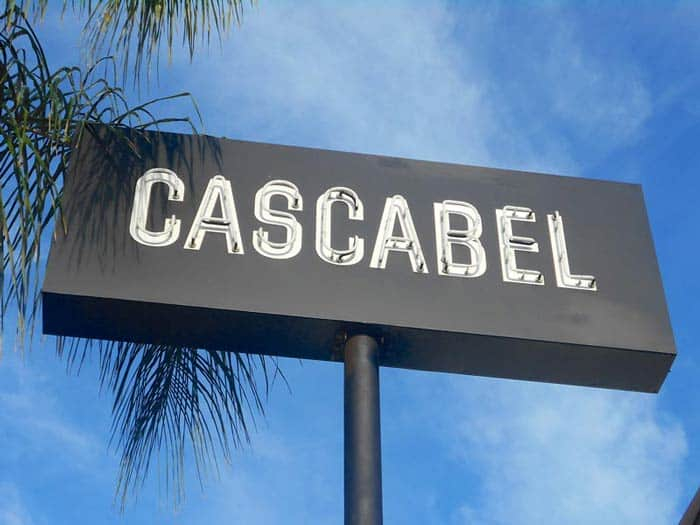 It didn't take much for us to set up this sign for Cascabel in Los Angeles since the structure was already in place.