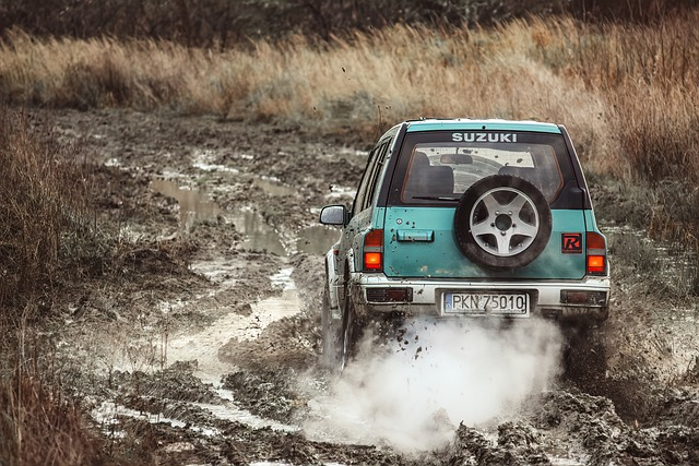 car, suv, mud