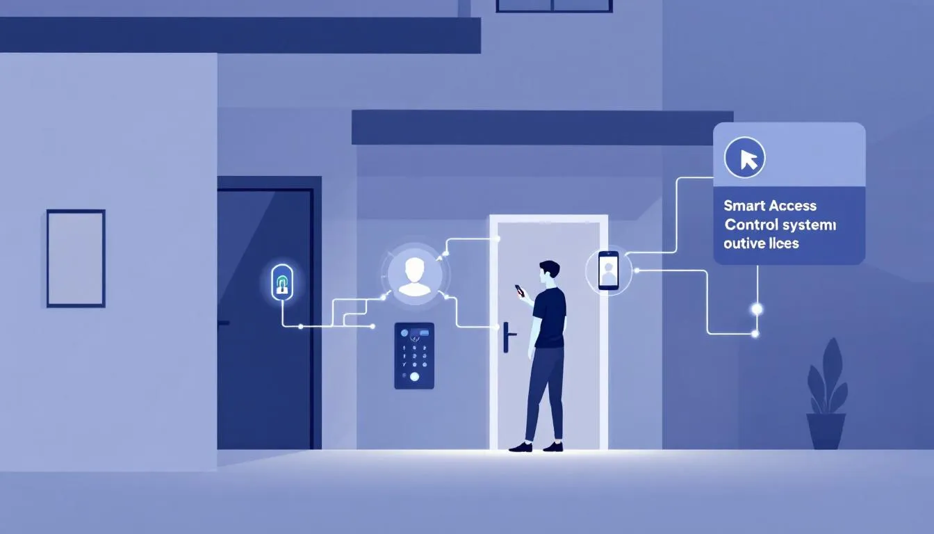 A smart access control system in action, enhancing property security.
