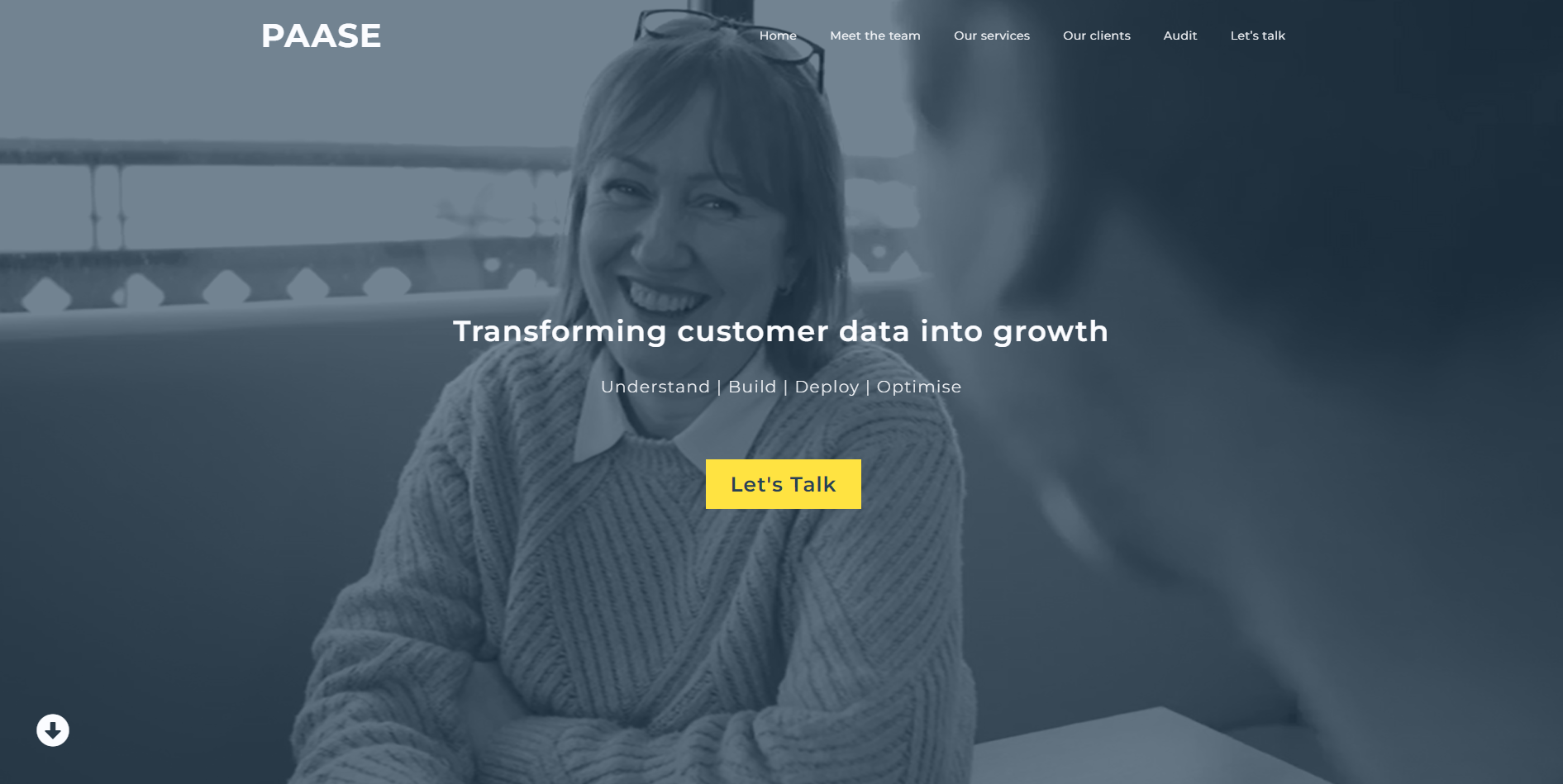 paase digital e-commerce homepage, transforming customer data into growth