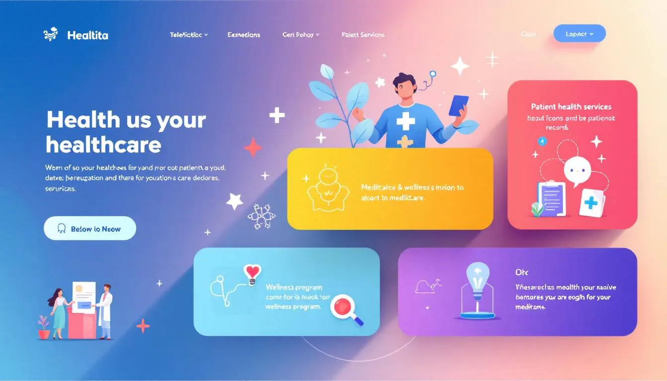 An optimized healthcare website showcasing various healthcare services.