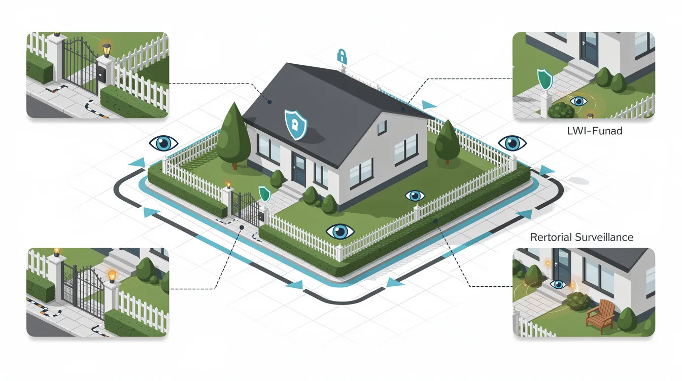 A property clearly delineated with symbolic barriers for territorial reinforcement.