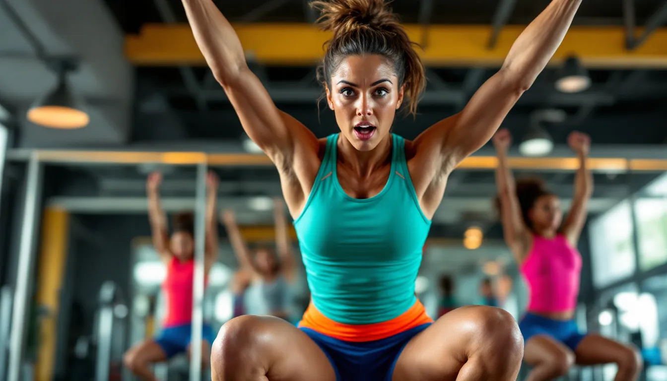 A person is energetically exercising, showcasing vitality and strength.