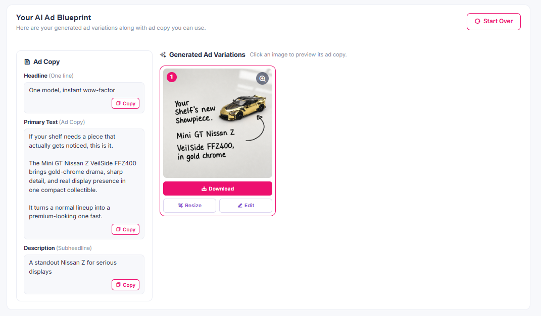 Sell The Trend's AI-generated ads.