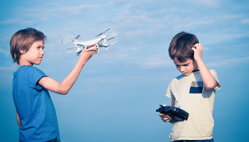 Dron z okazji pierwszej komunii świętej