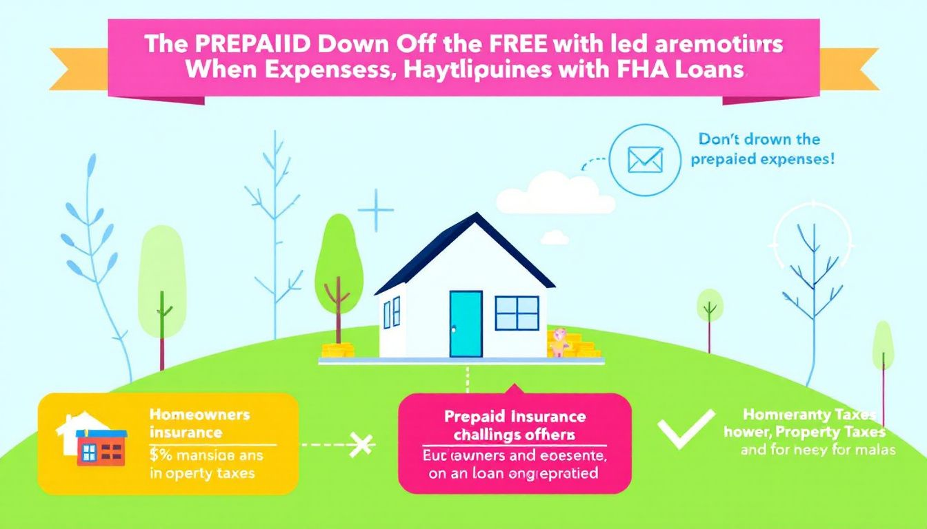 Prepaid expenses in FHA loans including homeowners insurance and property taxes.