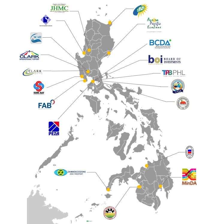 Map of Investment Promotions Agencies via Philippines Board of Investments https://boi.gov.ph/investments-promotion/map-of-ipas/