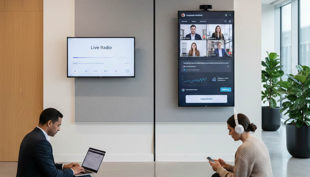 What is Narrowcasting? Definition, Examples & Software Guide 2 radio vs podcasts and webinars