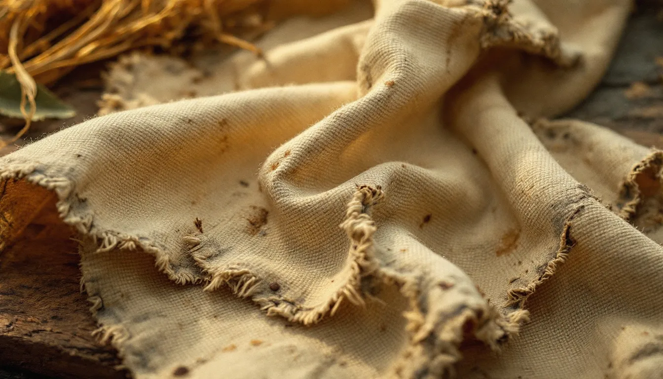 An example of wax canvas material showcasing its texture and durability.