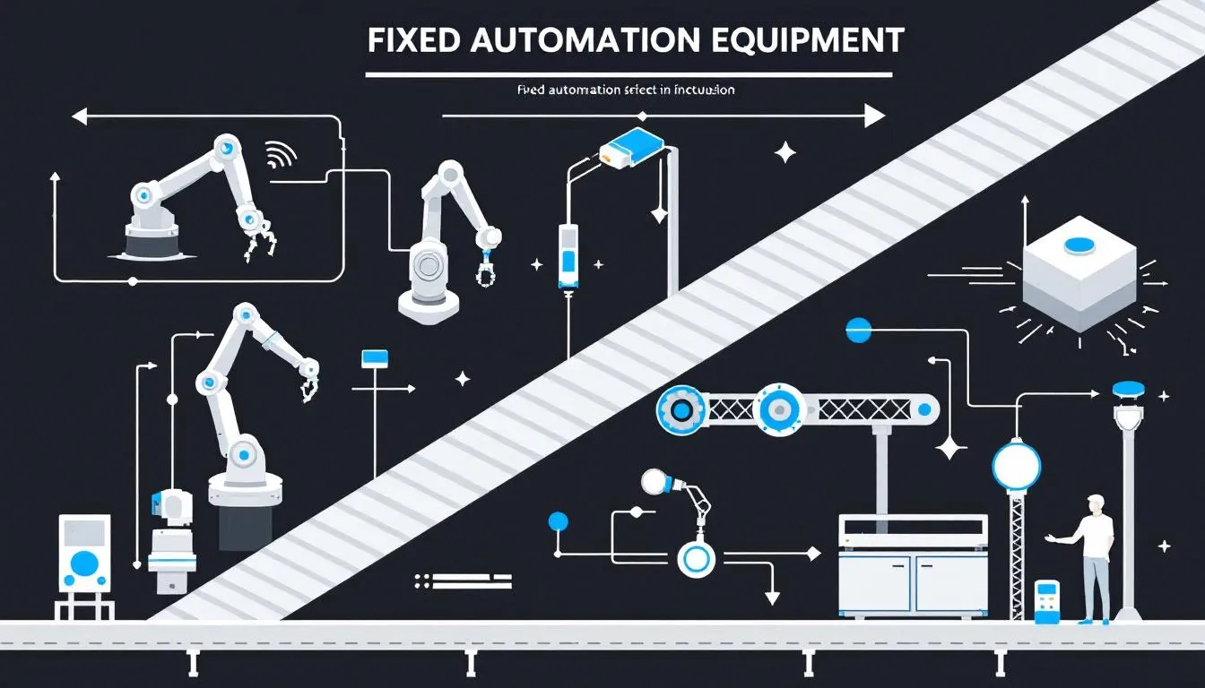 An example of fixed automation equipment in a manufacturing environment.