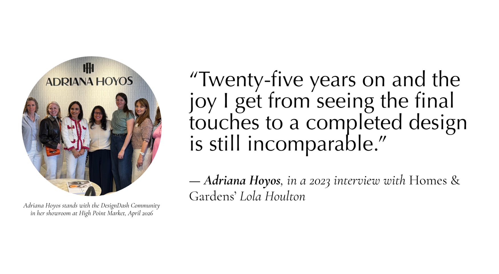 a quote from Adriana Hoyos