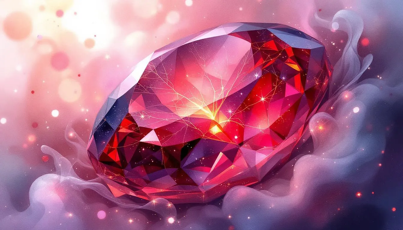 A beautiful garnet gemstone representing January's birthstone.