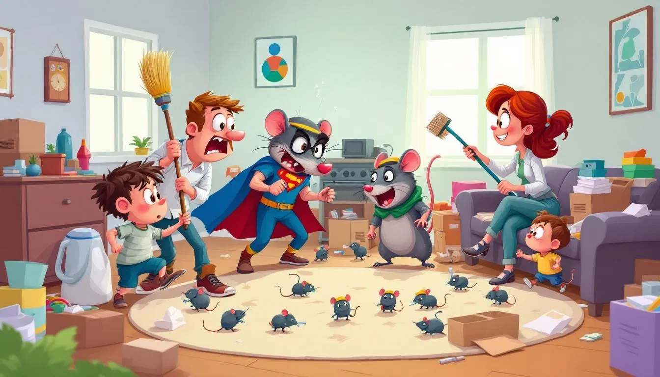 Handling dead rodents and nests safely.