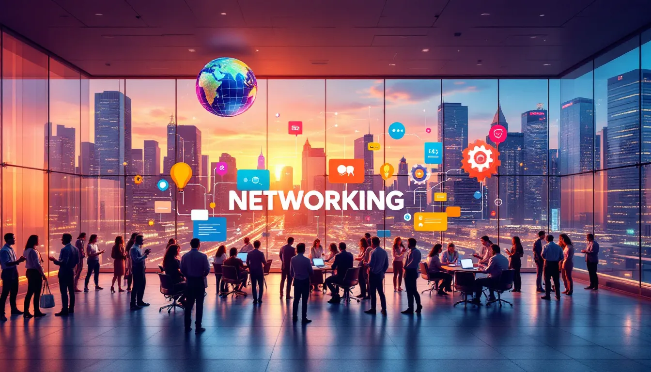 A networking event showcasing professionals connecting and sharing knowledge.