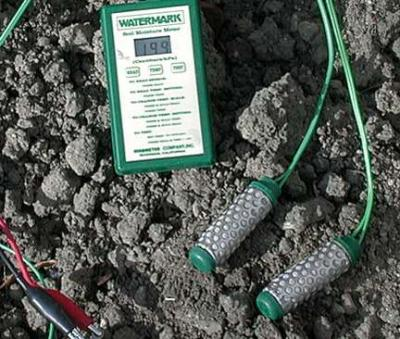 Moisture tester used for determining soil moisture content