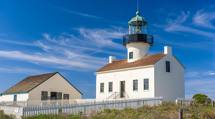 The point Loma Lighthouse.