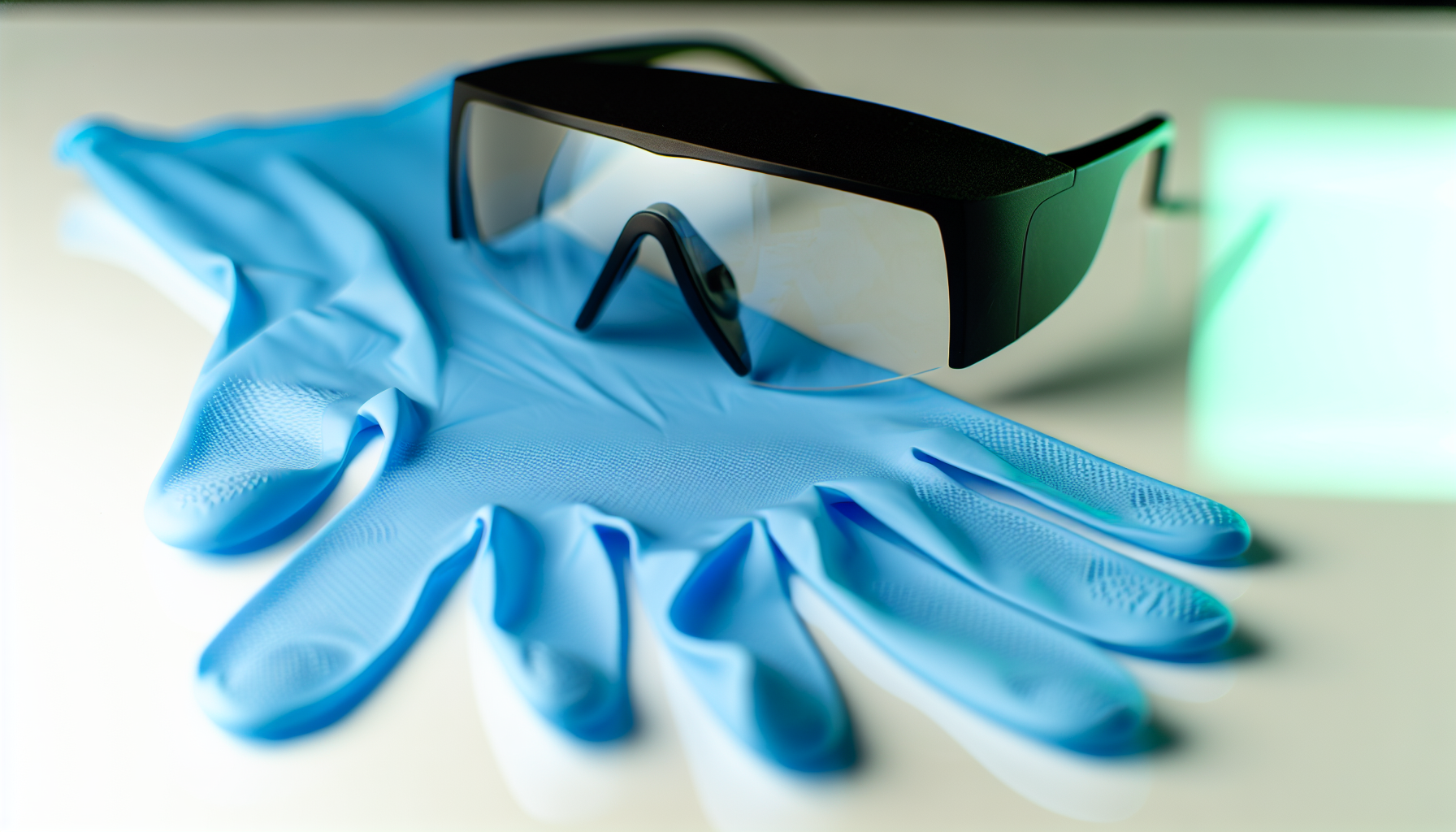 Nitrile gloves and grow room glasses for cannabis growers