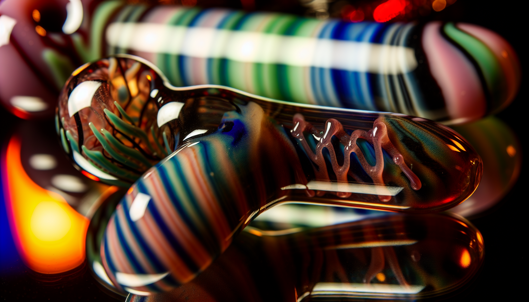 Glass pipe with artistic designs
