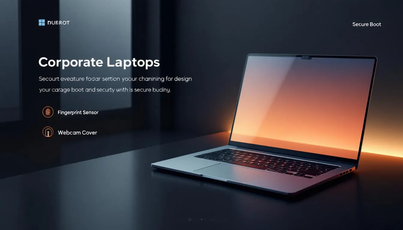 Sicherheitsfunktionen in Business-Laptops.