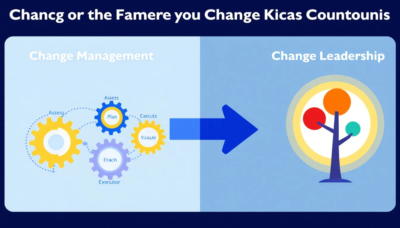 An illustration depicting the change process in an organization.