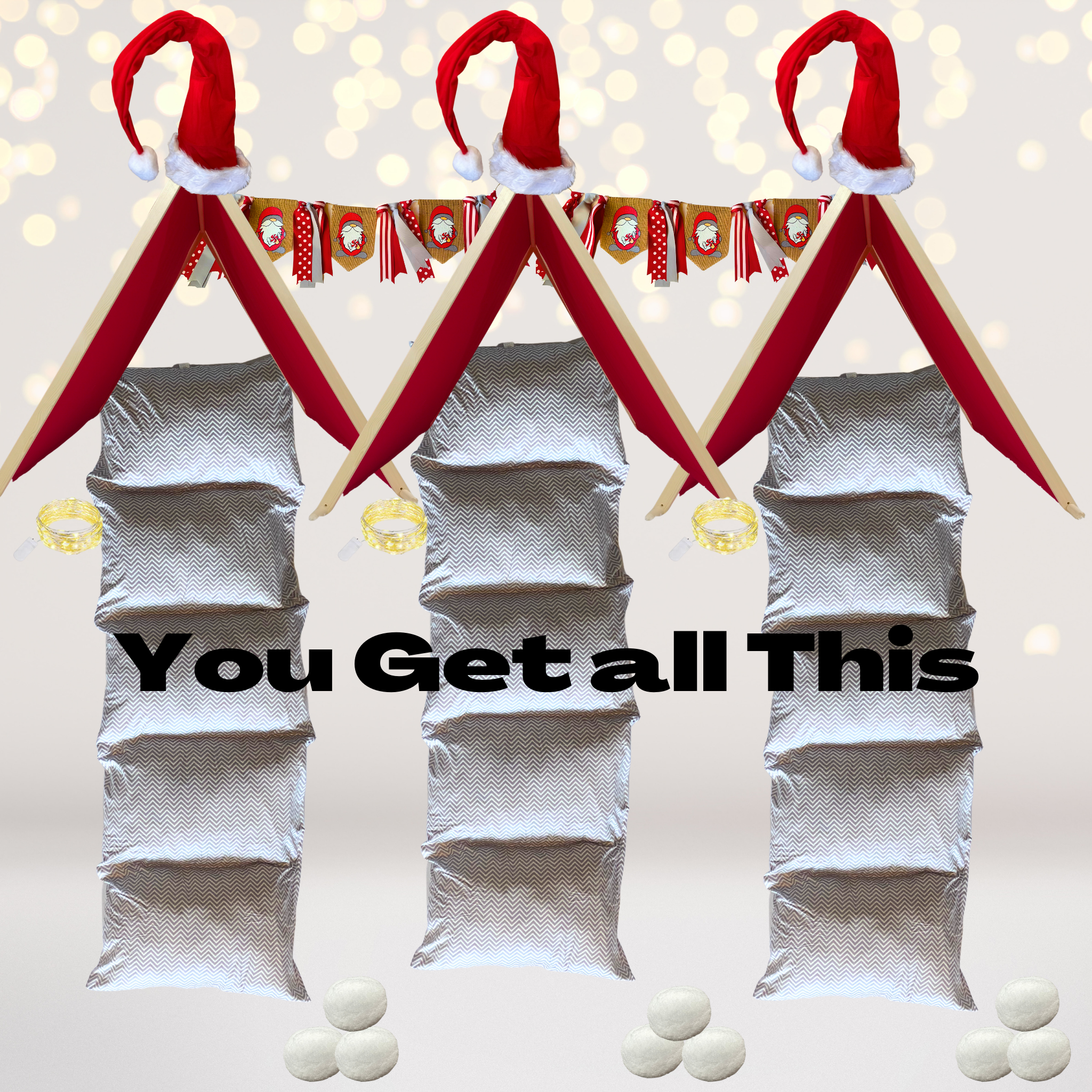 Christmas gnomes sleepover party kit app