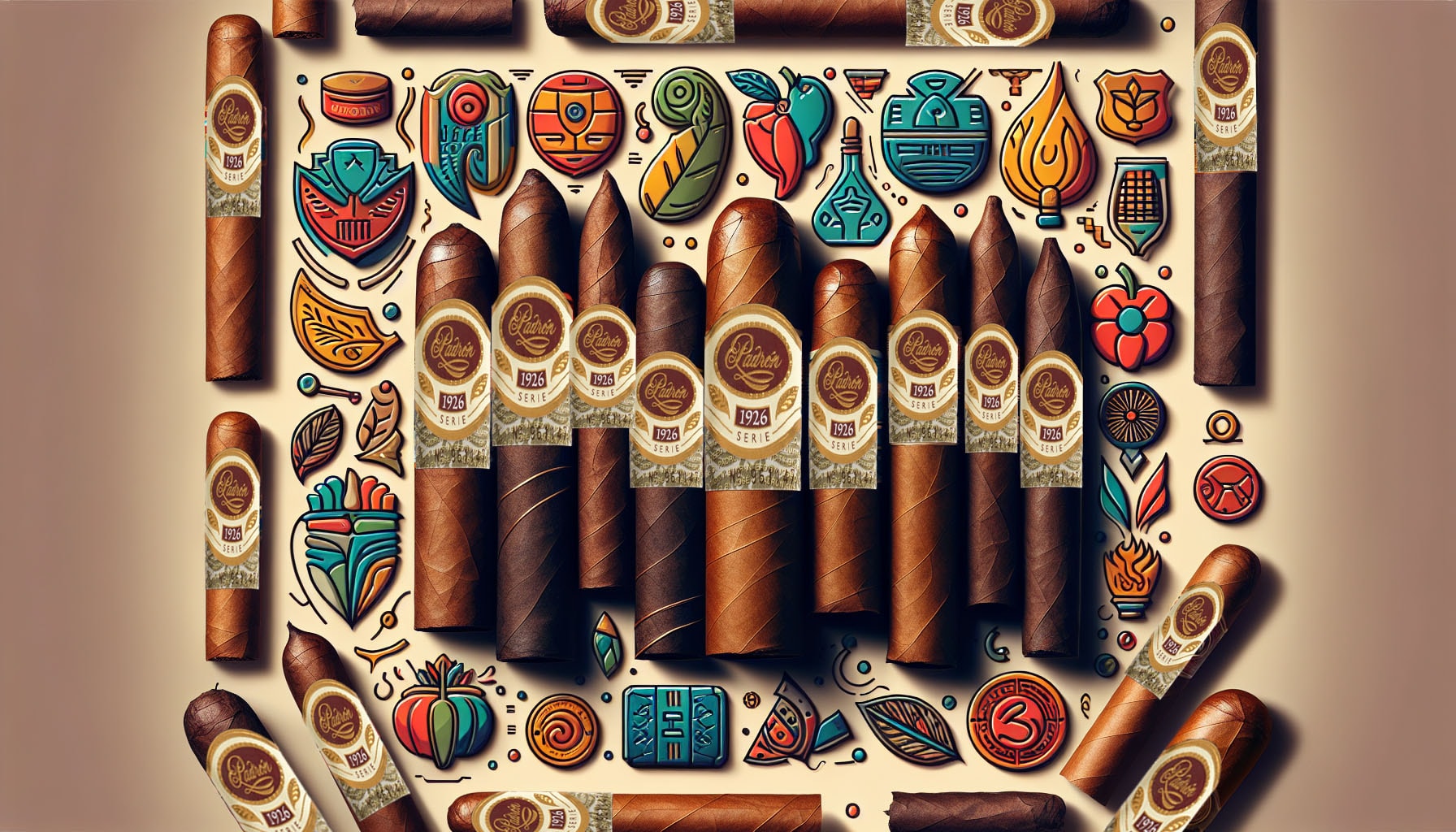 An illustration showing various Padron 1926 series cigars with selection tips.