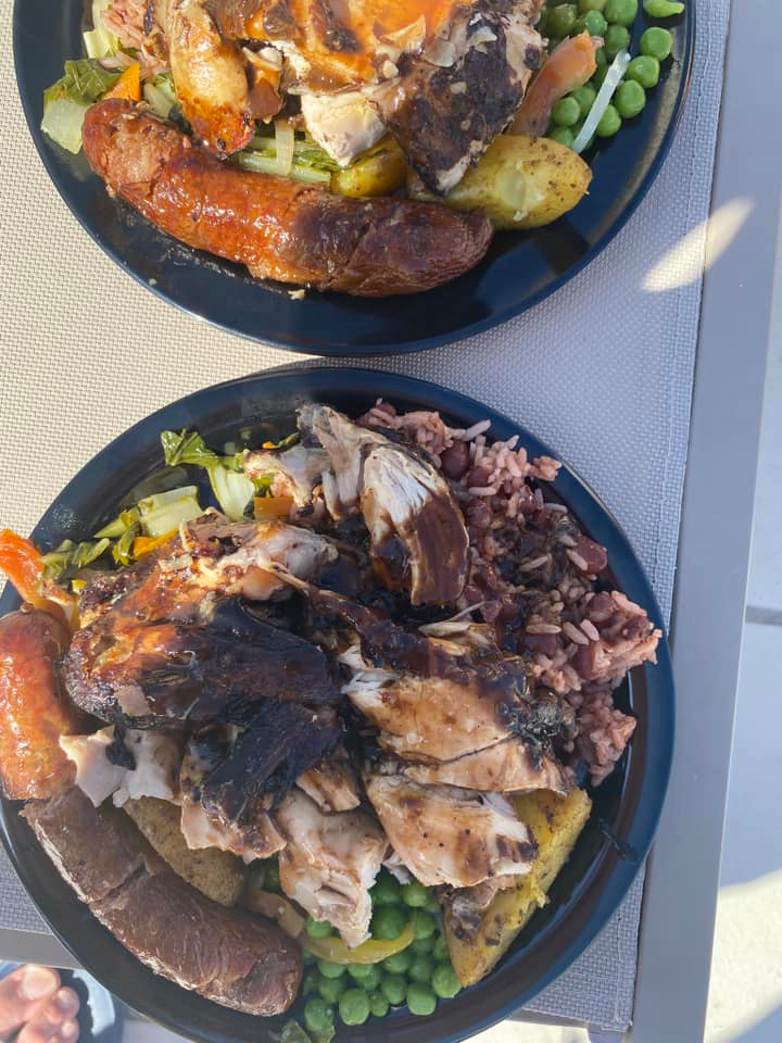 Jerk chicken at RIU Montego Bay resort