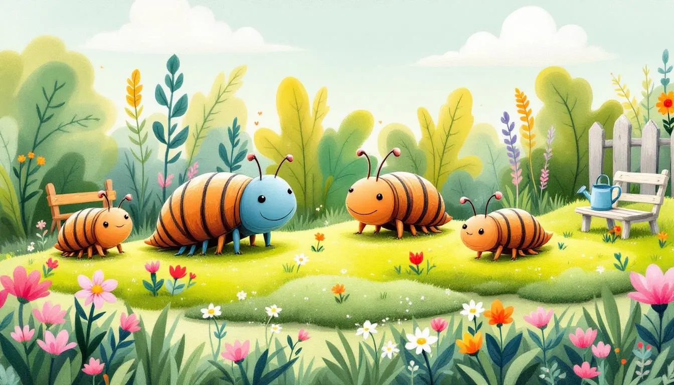 A close-up view of big woodlice in their natural habitat.