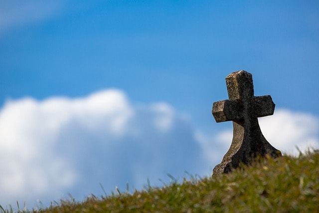 grave, sky, cross