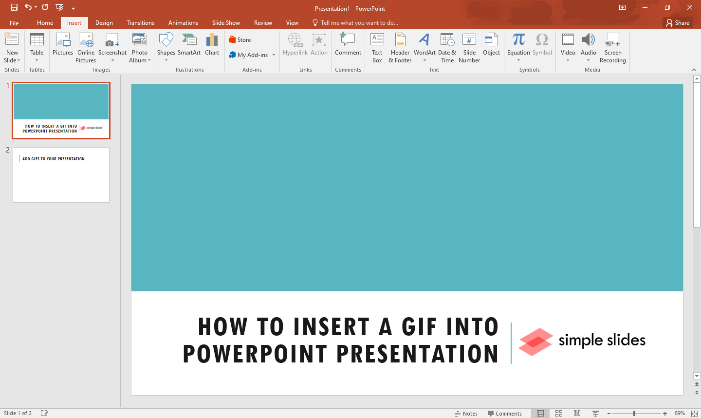 How to add Animated GIF to PowerPoint