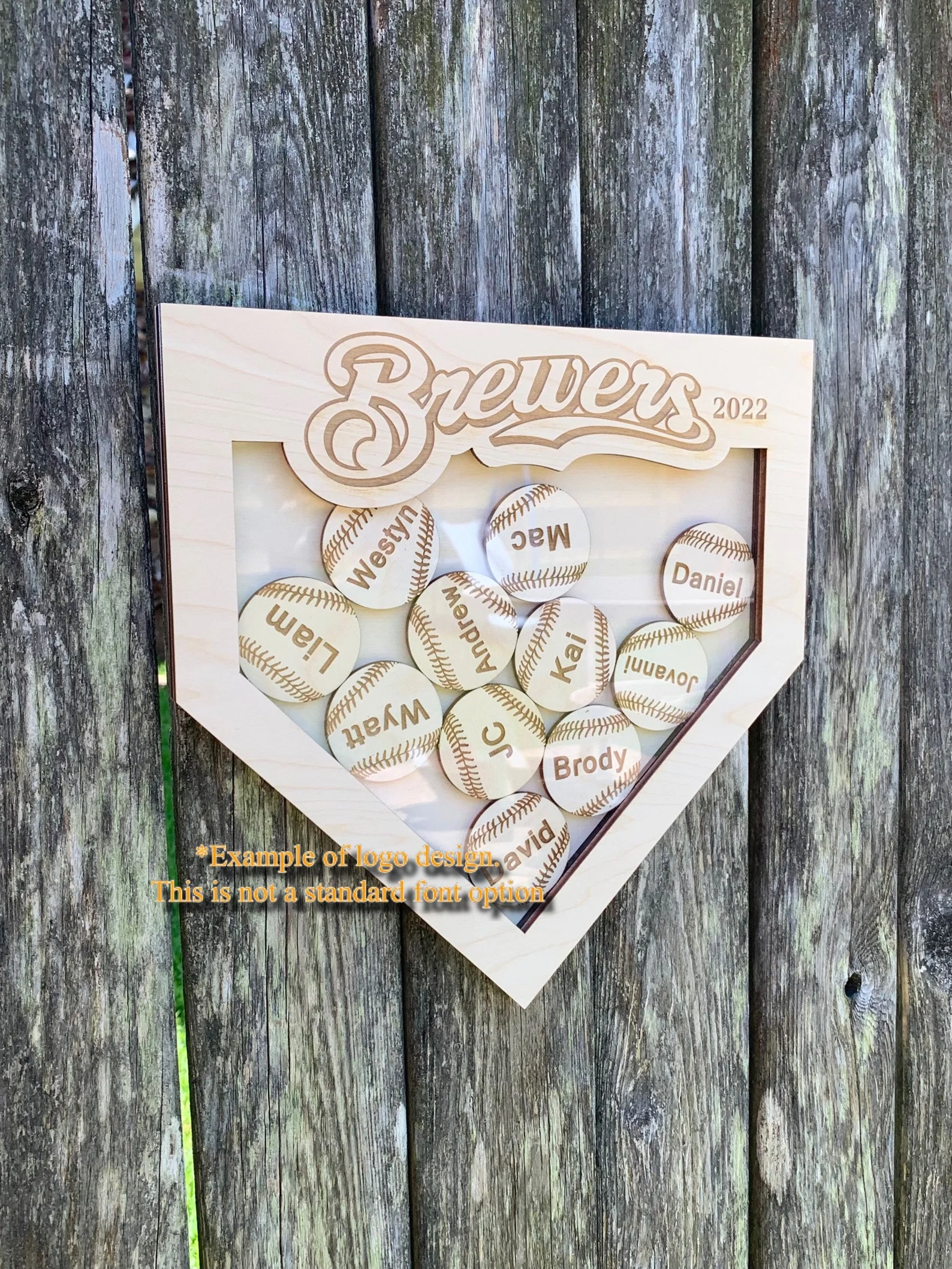 Senior Night is also a great time to show appreciation for your coach with a baseball gift like this keepsake from WorkbenchCustoms from Etsy.