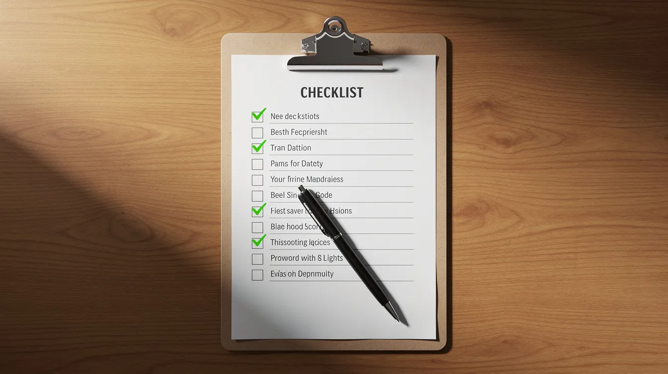 ea897414 08f0 4a8e 87e3 98634360a37c The image features a checklist on a clipboard with a pen resting on a wooden desk, symbolizing the essential steps for applicants seeking mudra loans from a financial institution. This scene reflects the meticulous process of ensuring eligibility criteria for micro units and small enterprises in the business sector.
