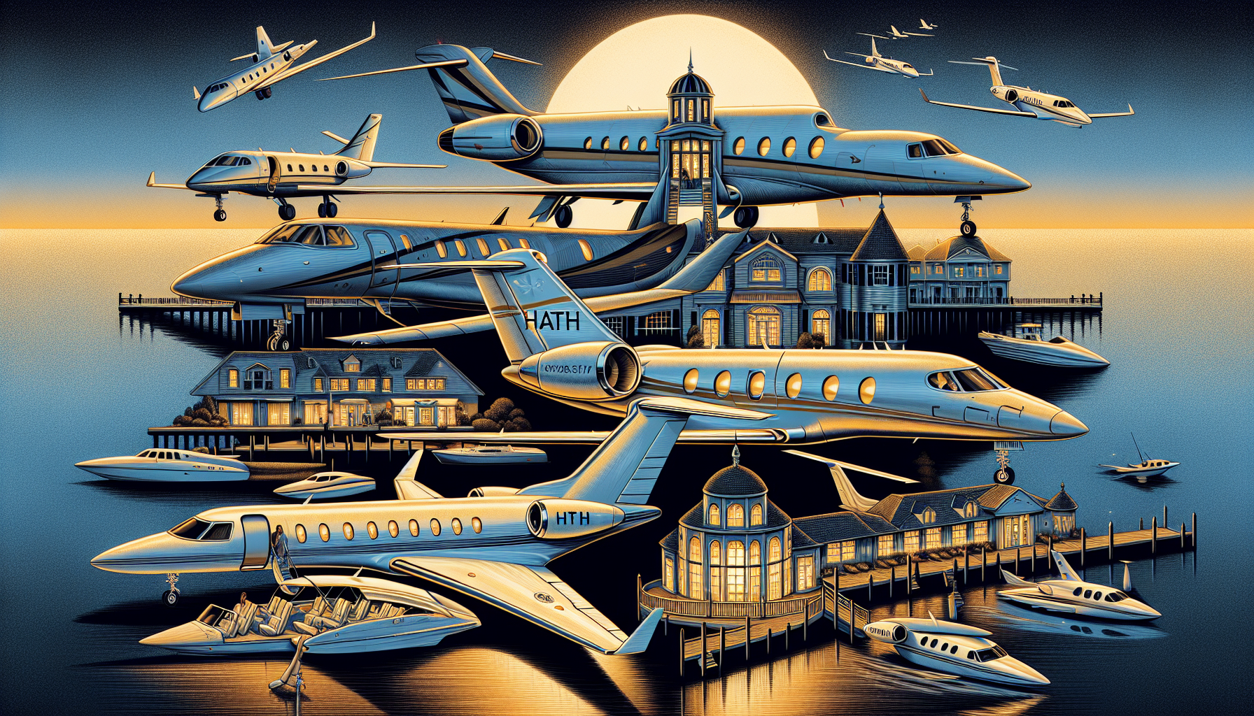 Variety of private jet fleet