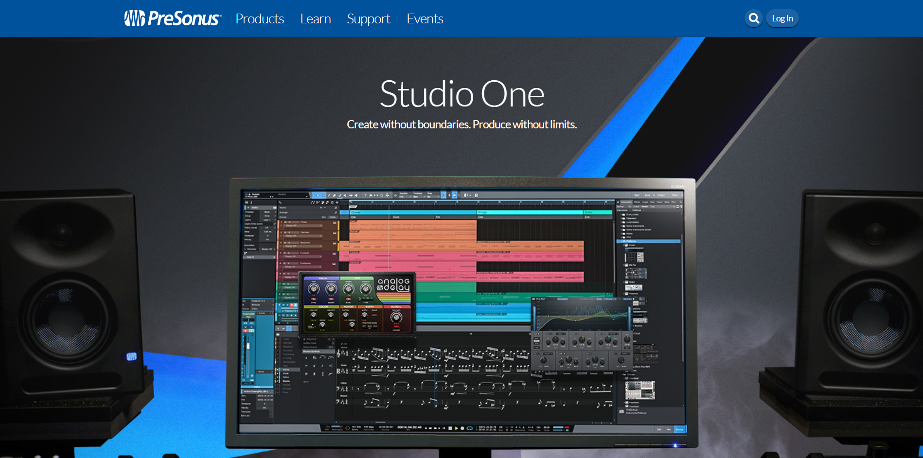 Studio One Pro main page
