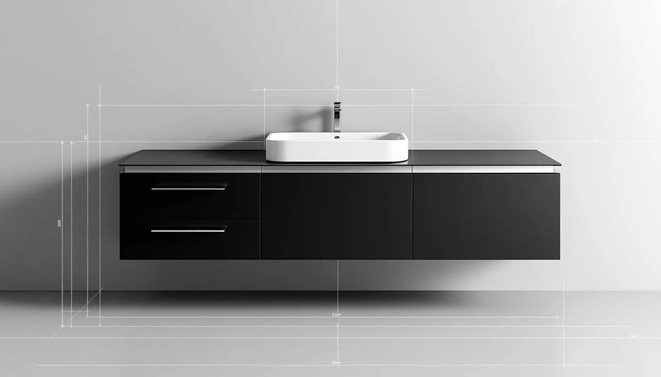 A stylish bathroom vanity that enhances the overall decor and functionality of the space.