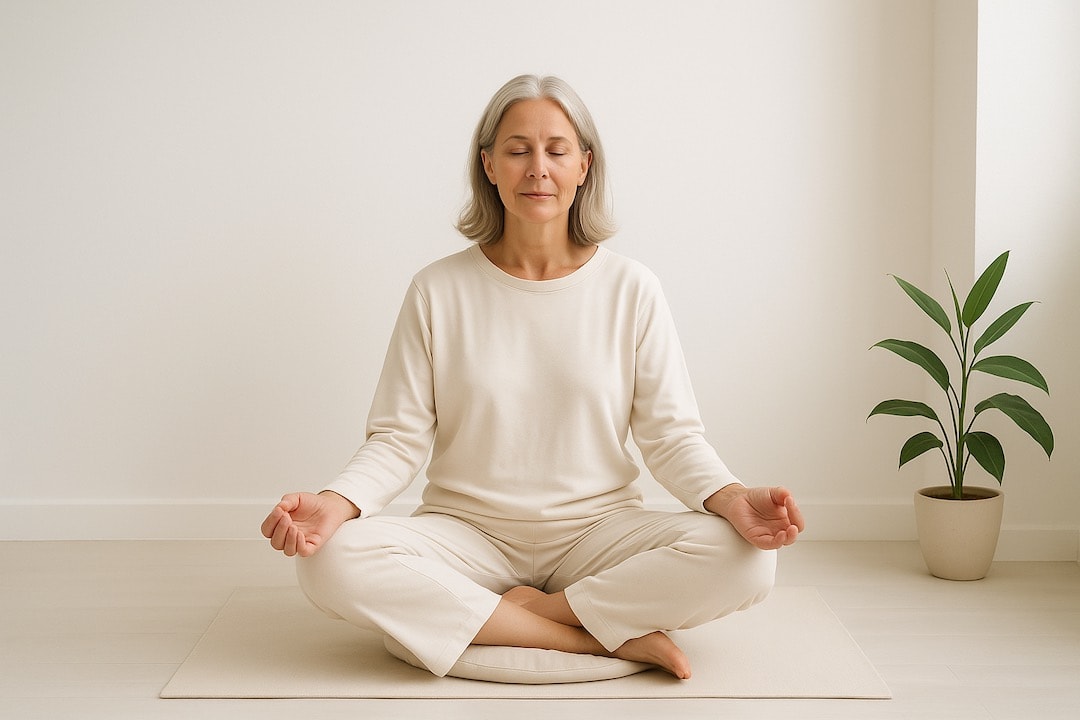 midlife women meditating